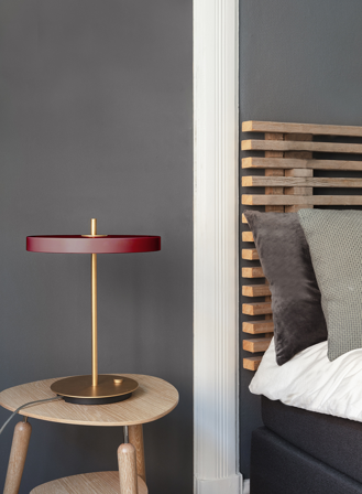 Asteria bordlampe H42 - rubinrød