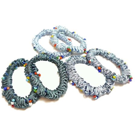 Hårsnoddar Tre färger 6-Pack