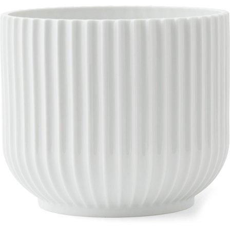 Lyngby porcelæn Flowerpot, medium (H 13 x Ø 14,5 cm.) - Hvid | KitchenOne