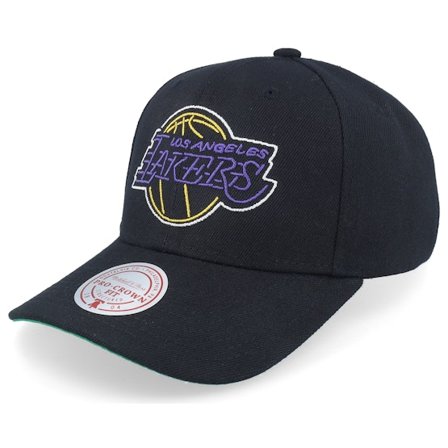 Mitchell & Ness - NBA Zwart adjustable Cap - Los Angeles Lakers Neon Logo Pro Black Adjustable @ Hatstore