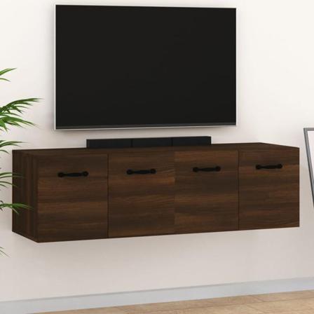 Vidaxl Väggskåp 2 St Brun Ek 80x35x36,5 Cm Konstruerat Trä Brun