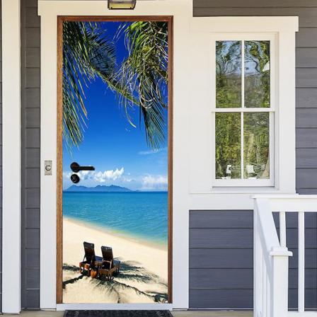 3D Strandlandskap Dørklistremerke 95x215cm Vinkjeller Fotoveggmaleri Trompe L'oeil Veggklistremerke PVC Vanntett tapet for soverom og bad