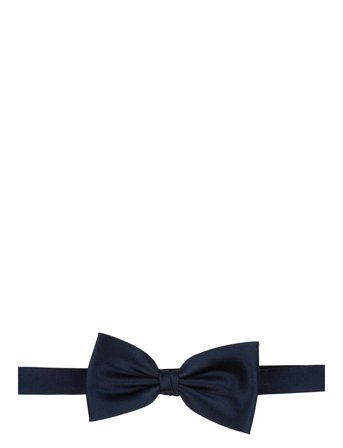 Portia 1924 Solid Bow Tie Polyester - Navy - ONE SIZE