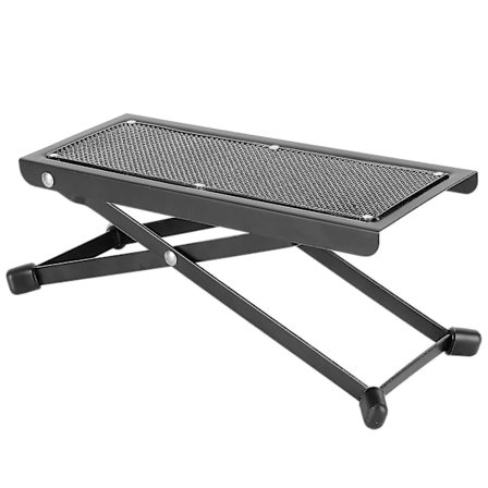 Guitar Fodskammel Jern Plastik 4-niveau Højdejusterbar Bærbar Universal Fodstøtte Pedal