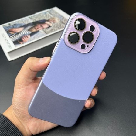 Etui til iPhone 14plus Sørlig glutinøs lilla Nappa-skinn Full-kropps skinn