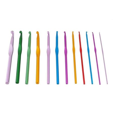 12-pack - Virknålar för stickning och virkning - Flera storlekar, flerfärgad