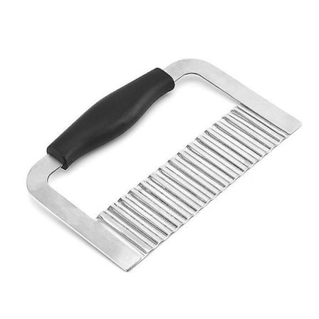 Potatis Crinkle Chip Cutter Rostfritt Stål Wavy Chip Cutter Kök Skärverktyg