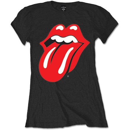 The Rolling Stones Dam/Kvinnor Klassisk Tunga T-shirt L Svart