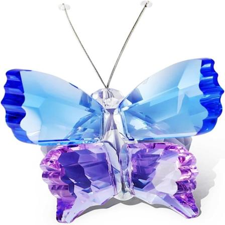 2 st Crystal Butterfly Figurine Flying Butterfly Samlarobjekt 1 pc