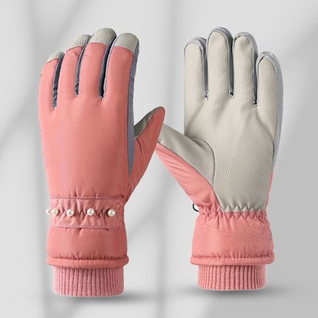 Kvinder Plys Handsker Snowboard Ski Handsker ORANGE