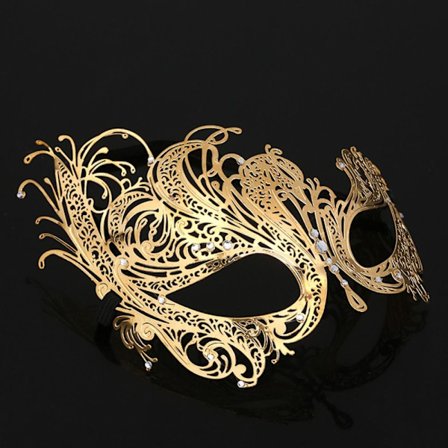 Dance Masquerade Metal Mask GULD TYPE 2 TYPE 2