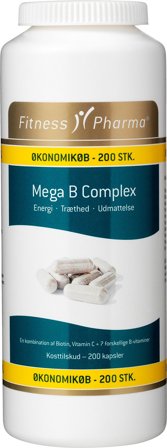 Fitness Pharma Mega B Complex 200 kaps., Helse & Madvarer, B-vitamin, Øvrige