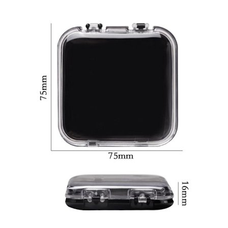 Bær Nail Box Smykker Opbevaringsboks SORT 75X75X16MM