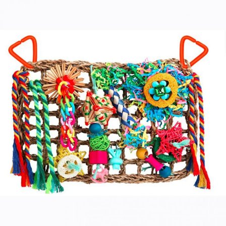 Lekeleke for undulat, tyggeleke for papegøye fargerikt naturlig tre