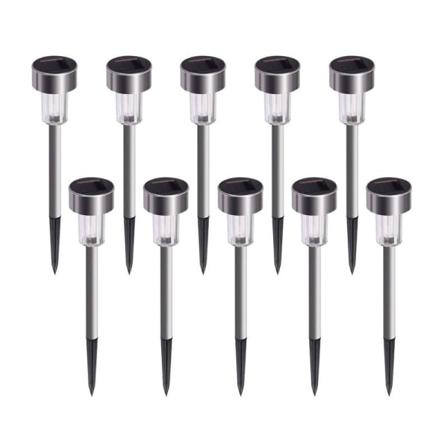 Solcelled Udendørs Have LED Landskab/Stilys i Rustfrit Stål