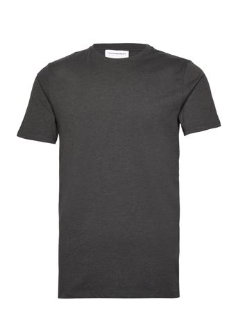 Basic Tee S/S In Melange T-shirts Short-sleeved Svart Lindbergh*Betinget Tilbud
