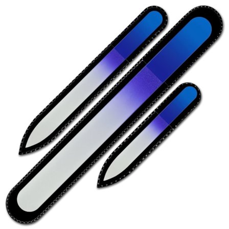 Kynsiviila - Mont Bleu Premium -setti, 3 lasista kynsiviilaa pussissa - Syntymäpäivälahjoja naisille - Sateenkaaren värit - Aitoa tšekkiläistä 