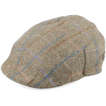 MJM Hats - Maddy El Virgin Wool/Cashmere Ear Flap Light Green Flat Cap Flatcap Green Cap - @ Hatstore