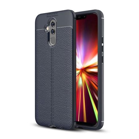 Huawei Mate 20 Lite mobilskal av silikon med litchifrukt textur – Mörkblå Blå