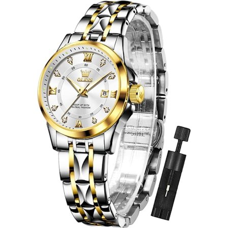 Dam Affärs Quartz Klocka Vattentät Liten Urtavla Klocka (Vit)