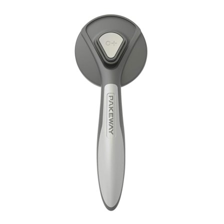 Selvrensende børste for katte- og hundepels, flokeutredningsbørste for å fjerne løst hår, massagekam for pelsdyr (grå)