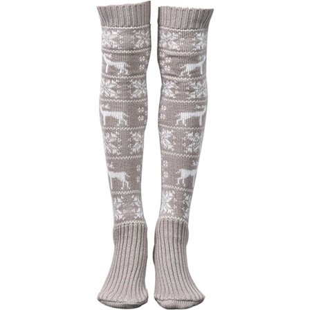 Jule Strømper Snowflake Reindeer Lange Knæstrømper Jul Vinter Kvinder Varm Strømper