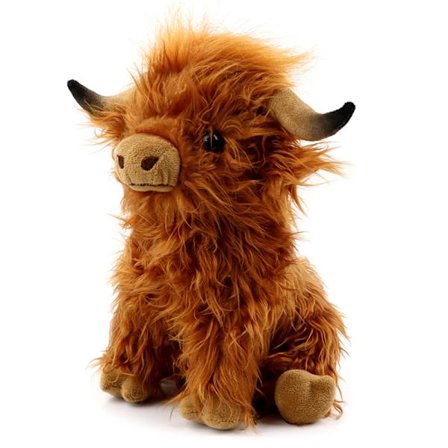 Simulert Highland Cow Kosedyr Myk Stoffdyre