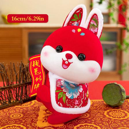 2023 Nyår Plyschleksak Mjuk Lucky Bunny Fylld Doll Mascot D