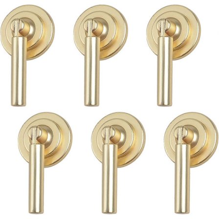 Pakke med dråpeformede skaphåndtak, børstet sinklegering med monteringsskruer for skap, skuffer, dører, dekorative møbler lang sylinder P IIV