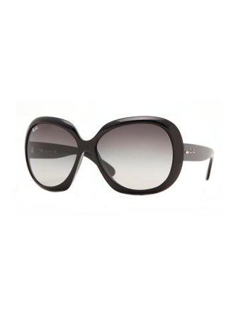 Ray Ban highstreet Women's sunglasses with a frame made of acetate in black and plastic lenses in grey gradient