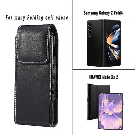 Läderbältesklämma Telefonholster Midjehängande Fickfodral Kompatibel Samsung Galaxy Z Fold 4/z Fold 3
