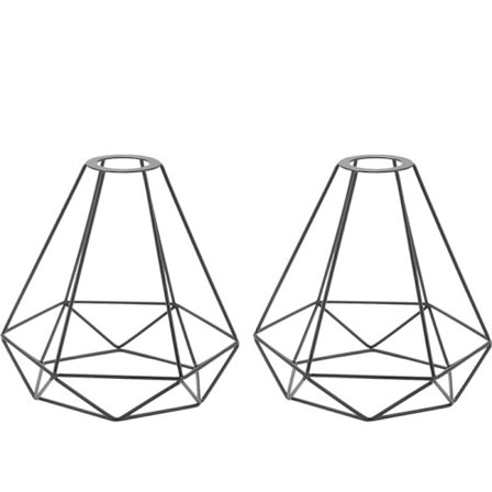 2 st lampskärmar, burlampskärm metall lampskärm fågelbur päronljus lamphållare