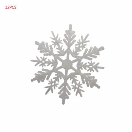 12st Julsnöflingor Ornament Mousserande Glitter Snö Dekor