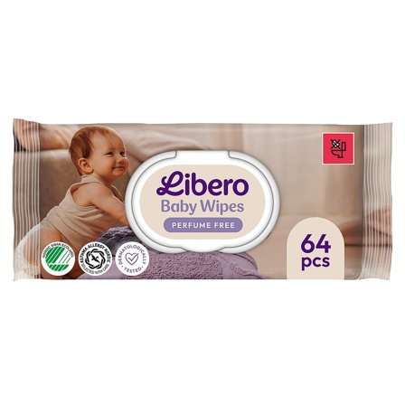 Libero Vådservietter 64 stk., Medicin & Pleje, Hygiejne, Vådservietter