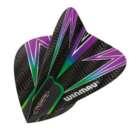 Winmau Prism Alpha Black, Green & Purple Standard | Winmau.com