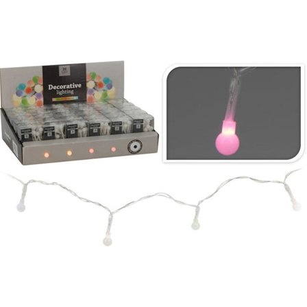 Lys guirlande - EMINZA - Kirsebær - Flerfarvet - 20 LED - 2m lang