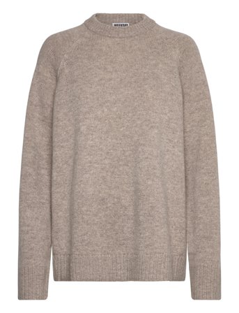 Weekday Relaxed Knitted Wool Sweater - Beige - L