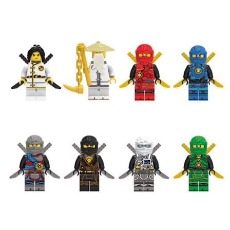 Ninjago Mini Figurer Kai Jay Sensei Wu Master Passer til Lego Byggeklodser Legetøj