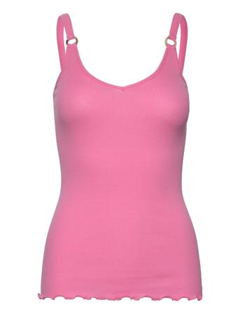 Organic Strap Top Pink Rosemunde