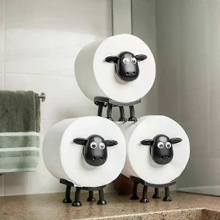 3-pak Toiletpapirholder Dyrsæt Lamdesign Badeværelsesorganisator