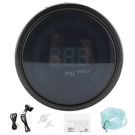 52mm/2in Turbo Boost Gauge ‐15‐45PSI Digital LED-display til 12V benzinbiler