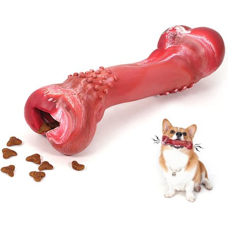 Oförstörbar hund leksak för aggressiva tuggare hund tuggleksak pipande hund leksak för stora medelstora hundvalpar tandvård hållbar hund leksak