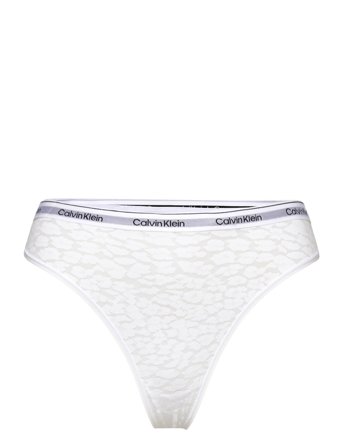 High Leg Thong Stringtruse Undertøy Hvit Calvin Klein*Betinget Tilbud