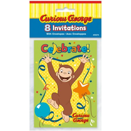 Inbjudningskort Nicke Nyfiken 8-pack