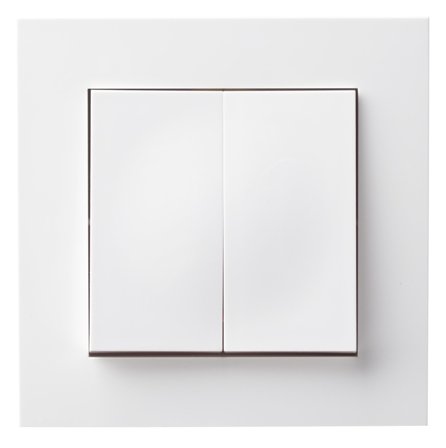 Elko EKO09849 Strömbrytare dubbeltrapp, snabbanslutning Fjällvit, Strömbrytare & vägguttag