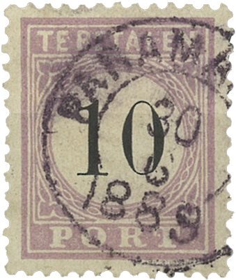Suriname 1886-1888 - NVPH P3 - Stemplet