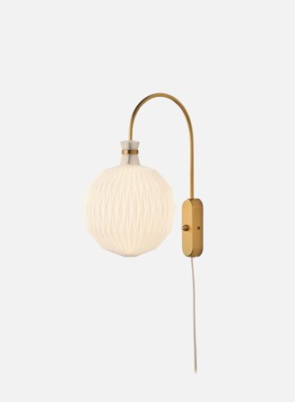 Legacy 101 vegglampe - messing/hvit