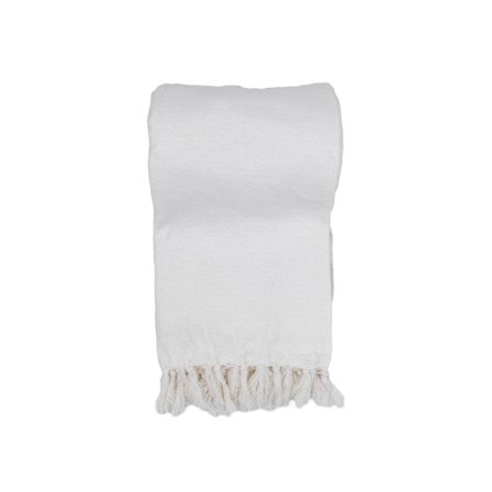 Valkoinen koristetorkkupeitto, 180x240cm kangas