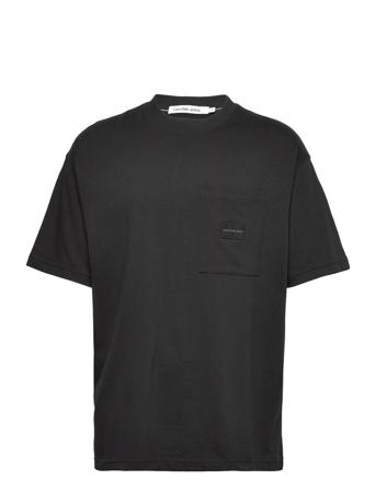Shrunken Badge Pocket Tee T-shirt Sort Calvin Klein Jeans