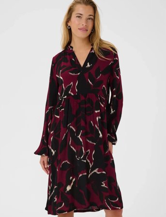 Kaffe Kalisette Amber Dress - Red - 34